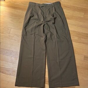 NWT | Zara Tan High-Waisted Wide-Leg Dress Pants